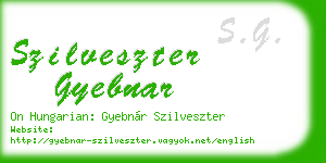 szilveszter gyebnar business card